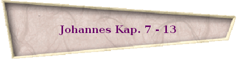 Johannes Kap. 7 - 13