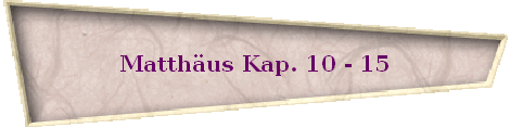 Matthäus Kap. 10 - 15
